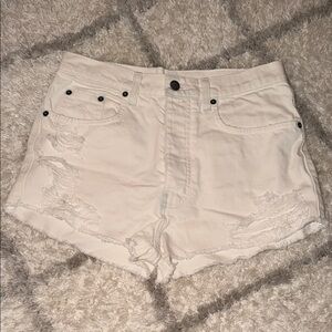 Carmar Cream Jean Shorts